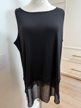 Sleevless black Eileen Fisher tunic.  Size L